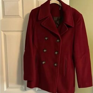 Calvin Klein Red Peacoat